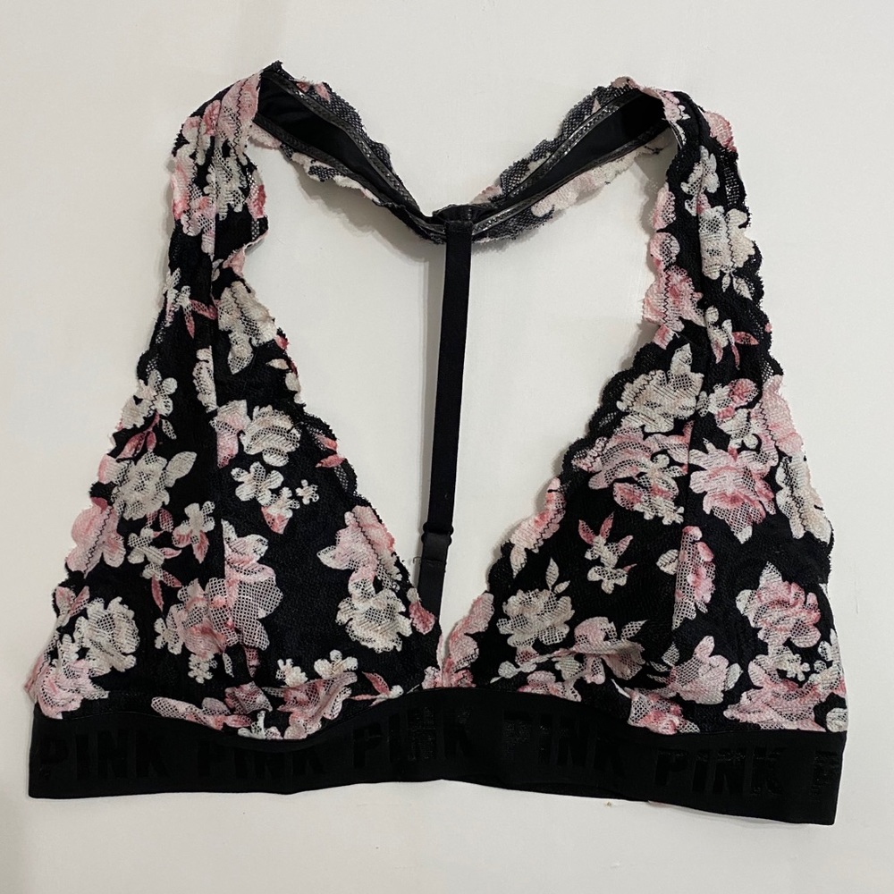 Victoria’s Secret PINK floral bralette. Medium